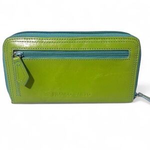 Franco Sarto Leather Zip Around Wallet